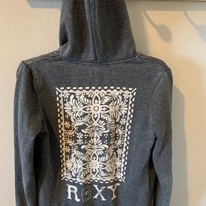 Grey Roxy zipper hoodie